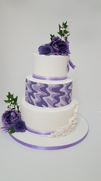 Purple waves - Cake by Tascha's Cakes