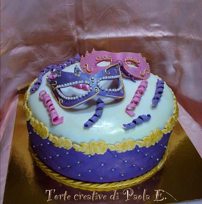 Masquerade cake (torta con maschere di carnevale) - Cake by Paola Esposito