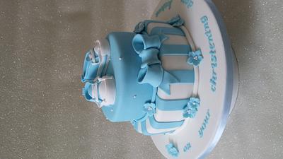little boys christening cake - Cake by Heathers Taylor Made Cakes