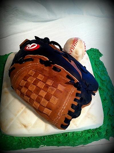 Baseball Themed Cake - Cake by Angel Rushing