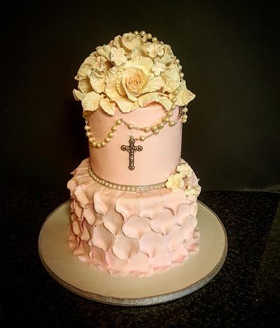 First Communion cake - Cake by The Custom Piece of Cake