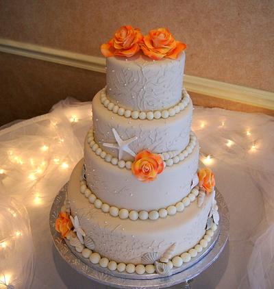 Beach Wedding Cake - Cake by Sylvia Cake