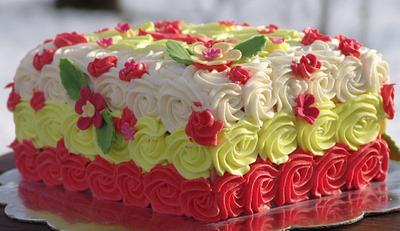 Buttercream roses - Cake by Zaneta