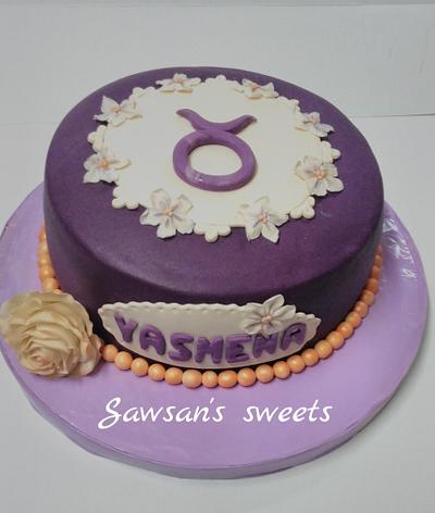 ♉ Taurus sign cake - Cake by Sawsan's sweets