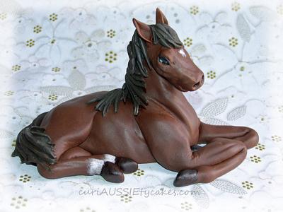Fondant Horse figurine - Cake by CuriAUSSIEty  Cakes