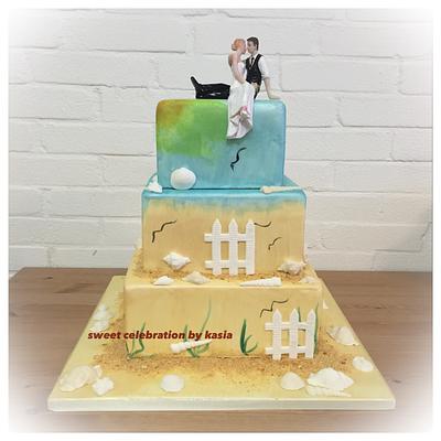 Beach wedding cake - Cake by Sweet Celebtation