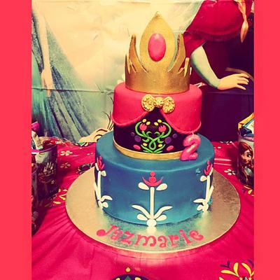 Anna inspired cake.  Cuz Elsa is so overrated!!! - Cake by TAINAKITCHEN