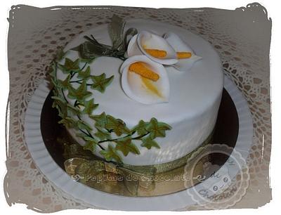 Calla lilies cake  - Cake by Pepitasdechocolate