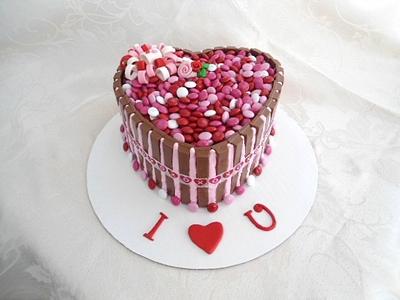 Valentine's KitKat Cake - Cake by Sugar Me Cupcakes