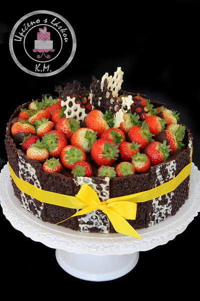 Chocolate  with strawberies - Cake by Tynka