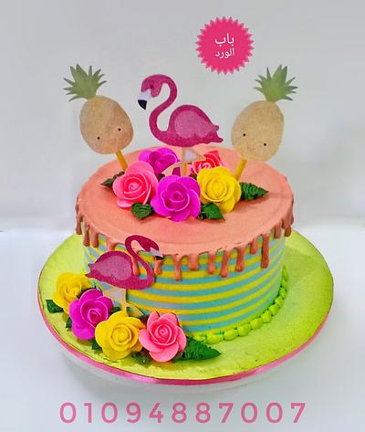 flamingo cake - Cake by Babelward