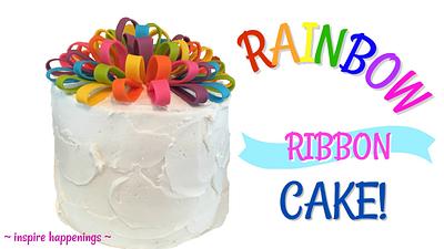 EASY RAINBOW RIBBON CAKE! - Cake by Miss Trendy Treats