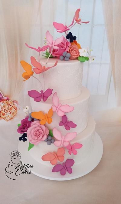 Butterfly Wedding Cake - Cake by Zaklina