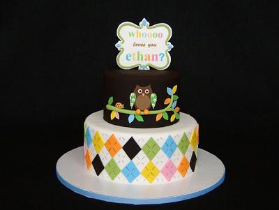 Whooo love you? Owl Baby Shower - Cake by Elisa Colon