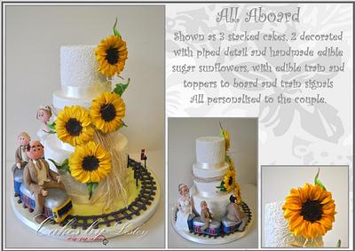 "All aboard" wedding cake - Cake by Lesley Marshall cake art