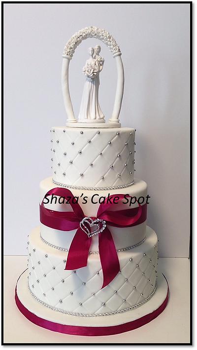 White Wedding Cake - Cake by Sharon