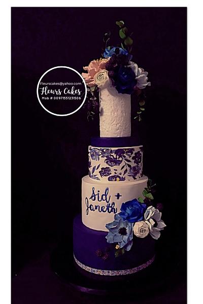 Floral Wedding Cake - Cake by Bennett Flor Perez