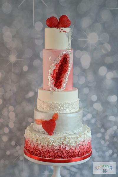red silver geode wedding - Cake by Fantaartsie  Tamara van der Maden - Ritskes