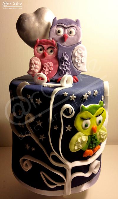 owls - Cake by maria antonietta motta - arcake -