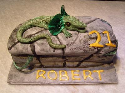 Lizard cake - Cake by Niknoknoos Cakery