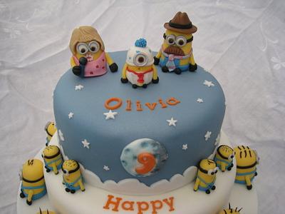 Minions from Despicable Me cake - Cake by Deborah Cubbon (the4manxies)