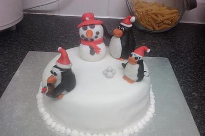 penguin snow fun  - Cake by amy