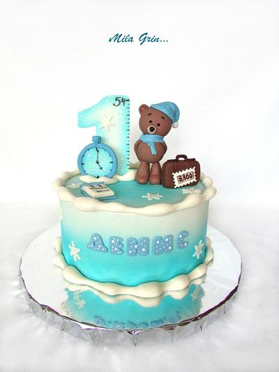 Winter bear who loves to travel - Cake by Mila