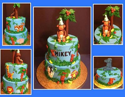 Jungle 1st Birthday Cake - Cake by Tracy's Custom Cakery LLC