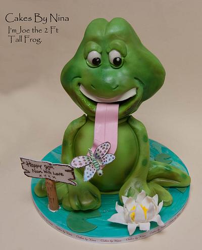 Joe the 2ft frog - Cake by Cakes by Nina Camberley