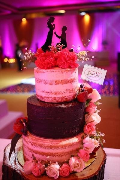 Engagement  cake - Cake by SugarfanciesbyPooja