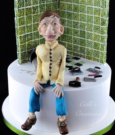 70th for a retired Tiler - Cake by Calli Creations