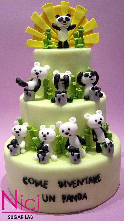 Come diventare un panda - How to be a panda  - Cake by Nici Sugar Lab