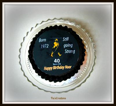 Johnny Walker 40th Birthday Cake - Cake by FiasCreations