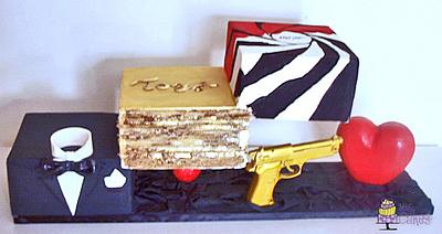 James Bond, operation Valentine - Cake by M&G Cakes
