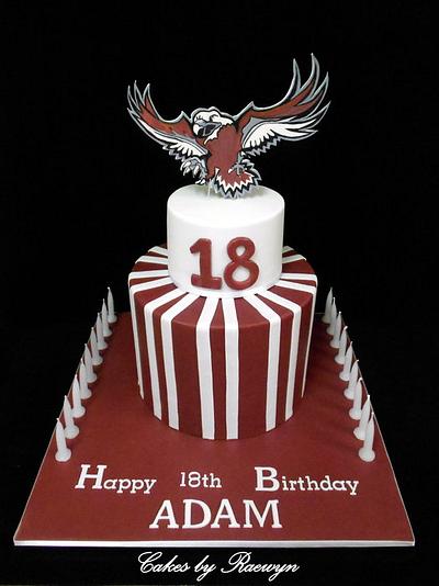 Hand Painted Manly Sea Eagles - Cake by Raewyn Read Cake Design