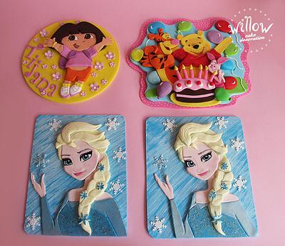 2D fondant cake decorations - Cake by Willow cake decorations