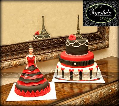 red and black  - Cake by Ayesha 