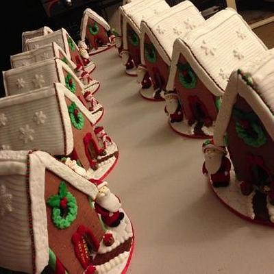 Santa's Christmas Village - Cake by cjsweettreats