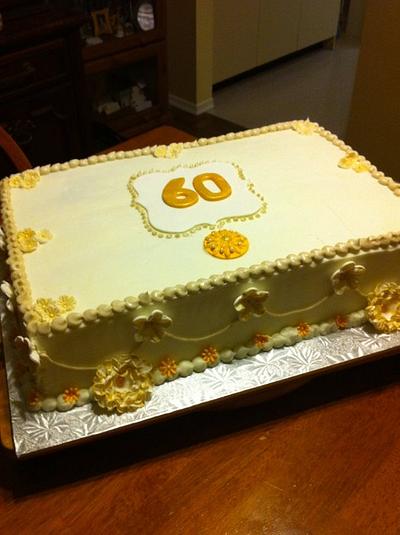 60TH Wedding Anniversary - Cake by Vilma