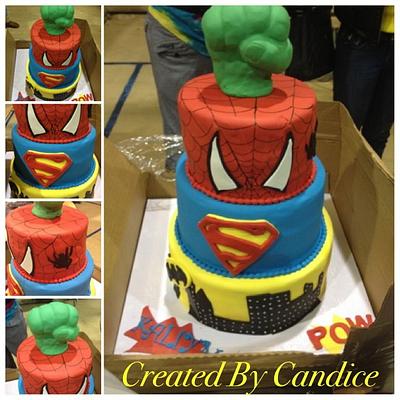 Super Heroes - Cake by CandyGirl24