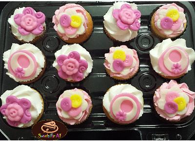 Baby Shower Girl Cupcakes - Cake by sweetsforall