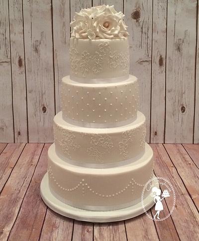 White on White - Cake by Claire Davey - Cake Daydreamss