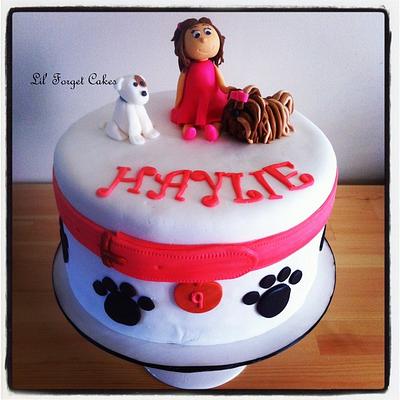 A Girl and Her Puppies - Cake by lilforgetcakes