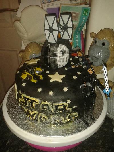hubbys star wars cake - Cake by Sharon collins