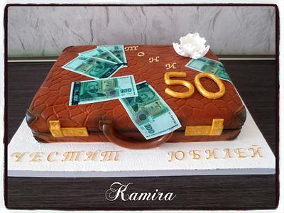 Cake suitcase with money - Cake by Kamira