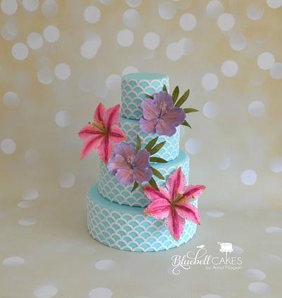 Tropical Wedding Cake - Cake by bluebellcakes
