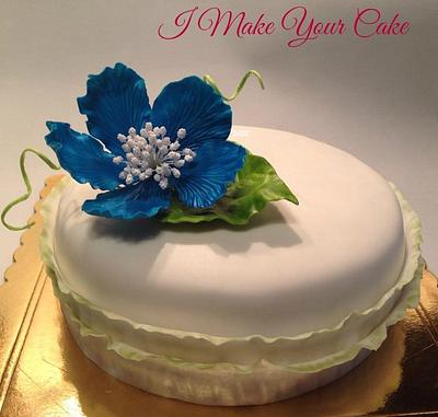 Deep blue flower - Cake by Sonia Parente