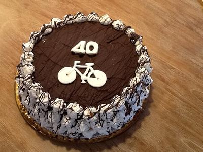 for a cyclist. meringue and mascarpone - Cake by CupClod Cake Design