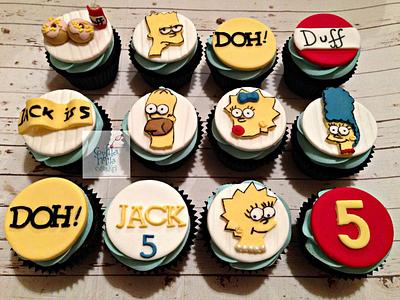 The Simpsons Inspired Cupcakes - Cake by Sophia Mya Cupcakes (Nanvah Nina Michael)