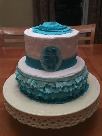 ombre ruffle cake - Cake by michelle 